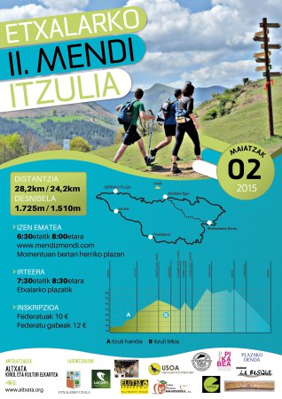II ETXALARKO MENDI ITZULIA, datorren Maiatzaren 2an. // El proximo 2 de Mayo II MARCHA A ETXALAR